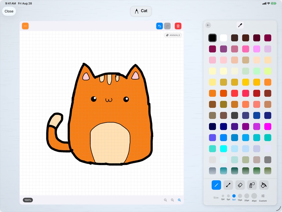 HankyDoodle on iPad: Cat