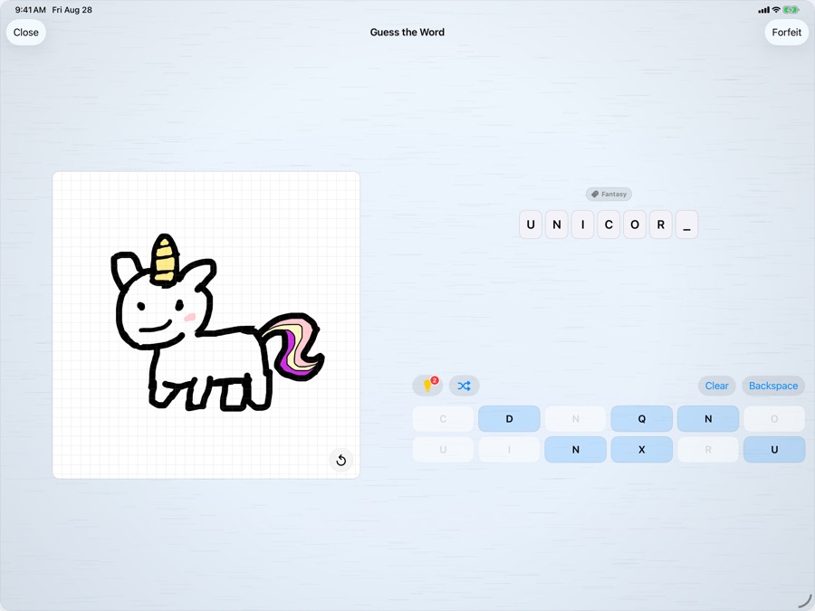 HankyDoodle on iPad: Unicorn Guessing
