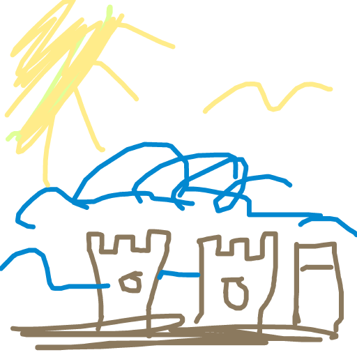Sand Castle drawing by wide-pure-sketch